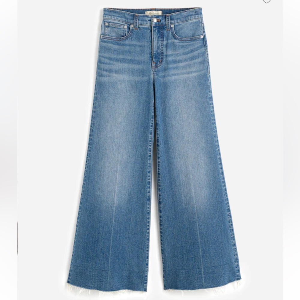 Madewell Flared Wide-Leg Crop Jeans in Oneida Wash 26